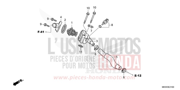 THERMOSTAT von NC750X DCT GRAND PRIX RED (R380) von 2021